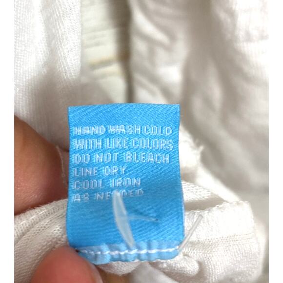 J. McLaughlin Womens Large White Linen Button Down Lightweight Blouse Top - Picture 5 of 5